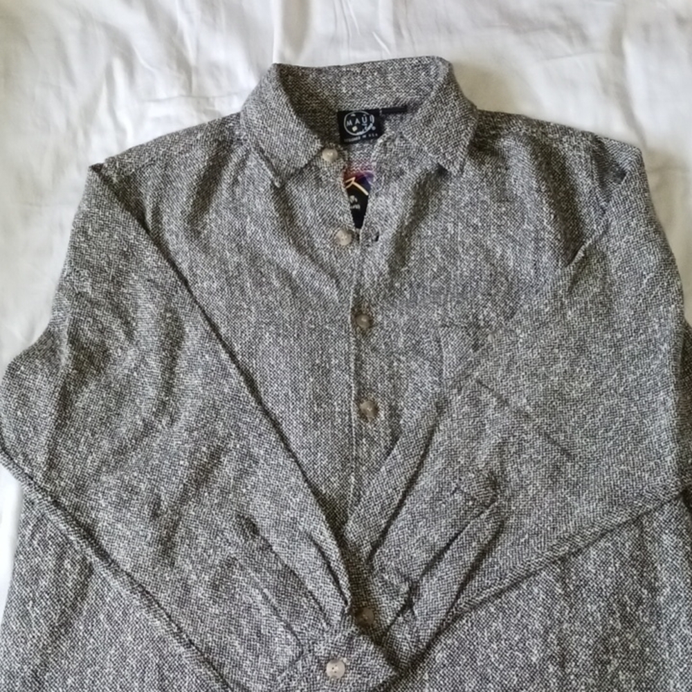 Maui & Sons Black White Twead Shacket